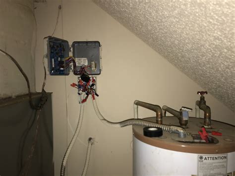 electric line from water heater to electric junction box|hot water heater electrical connections.